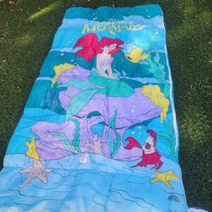 Vintage 90's Disney‎ The Little Mermaid Ariel Princess Kids Sleep Bag
